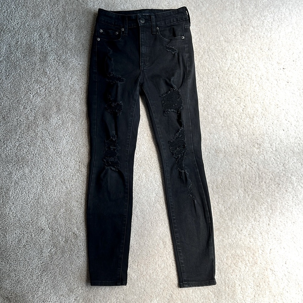 Aeropostale High Rise Jegging Black Size 00 Short